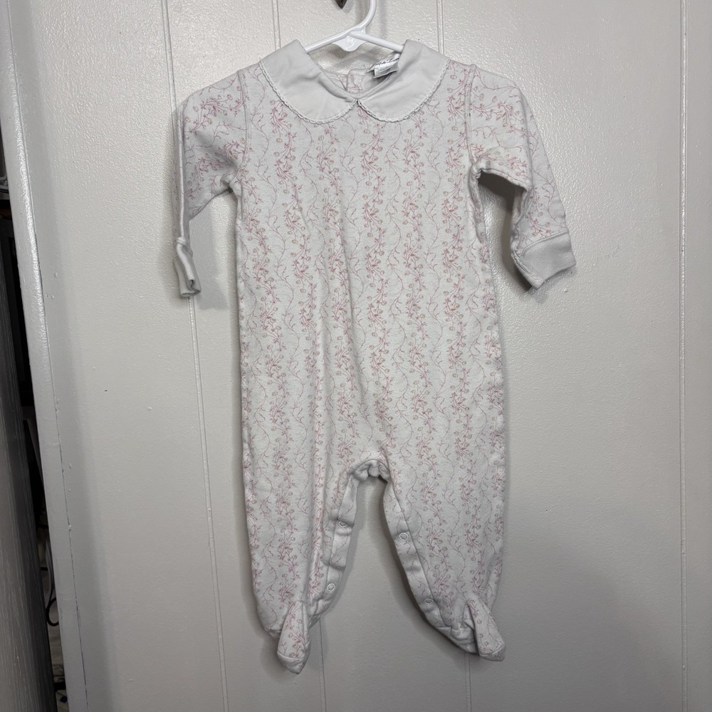 Vintage Y2K‎ Ralph Lauren Ditsy Floral Footie Romper Baby Girl 3-6 Months Cotton